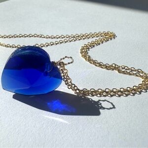 Blue Heart Pendant Necklace